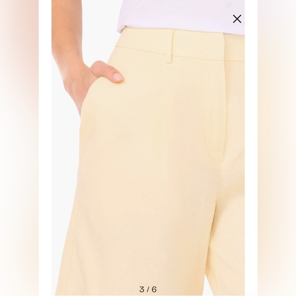 Halogen Bermuda Shorts Butter Yellow Size Medium Linen Blend NWT - Picture 4 of 11